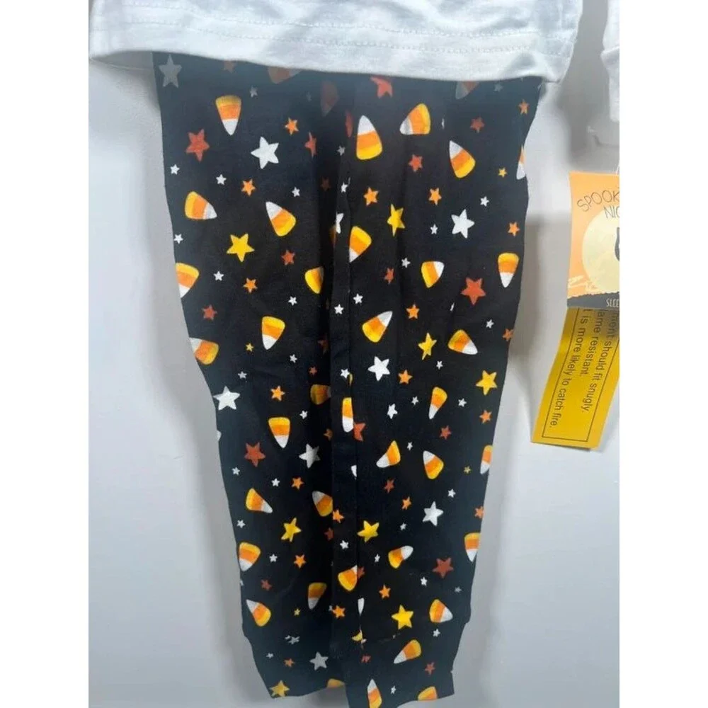 Spooky Night 2-Piece Halloween Cat Sleepwear Set Size 4T – Girls Fall Pumpkin